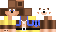 Minecraft skin texture, 64x32 legacy pixels