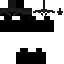 Black Minecraft skin texture, 64x64 pixels