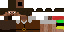 Brown Minecraft skin texture, 64x32 legacy pixels