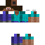 Blue Minecraft skin texture, 64x64 pixels
