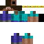 Blue Minecraft skin texture, 64x64 pixels