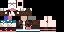 Minecraft skin texture, 64x32 legacy pixels