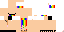 Minecraft skin texture, 64x32 legacy pixels