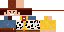 Minecraft skin texture, 64x32 legacy pixels