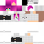 White Minecraft skin texture, 64x64 pixels