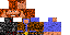 Minecraft skin texture, 64x32 legacy pixels