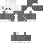 Gray Minecraft skin texture, 64x64 pixels