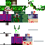 Green Minecraft skin texture, 64x64 pixels