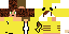 Minecraft skin texture, 64x32 legacy pixels