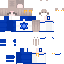 Blue Minecraft skin texture, 64x64 pixels