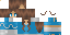 Minecraft skin texture, 64x32 legacy pixels