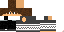 Minecraft skin texture, 64x32 legacy pixels