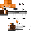 White Minecraft skin texture, 64x64 pixels