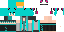 Minecraft skin texture, 64x32 legacy pixels