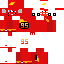 Red Minecraft skin texture, 64x64 pixels