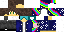 Minecraft skin texture, 64x32 legacy pixels