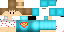 Minecraft skin texture, 64x32 legacy pixels