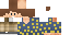 Minecraft skin texture, 64x32 legacy pixels