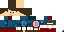 Minecraft skin texture, 64x32 legacy pixels