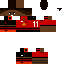 Red Minecraft skin texture, 64x64 pixels