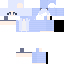 Blue Minecraft skin texture, 64x64 pixels