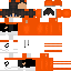 Orange Minecraft skin texture, 64x64 pixels