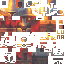 Red Minecraft skin texture, 64x64 pixels