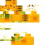 Orange yellow Minecraft skin texture, 64x64 pixels