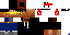 Minecraft skin texture, 64x32 legacy pixels