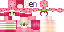 Minecraft skin texture, 64x32 legacy pixels