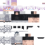 Gray Minecraft skin texture, 64x64 pixels
