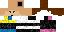 Minecraft skin texture, 64x32 legacy pixels