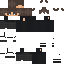 Black Minecraft skin texture, 64x64 pixels