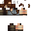 Gray brown Minecraft skin texture, 64x64 pixels
