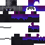 Purple blue Minecraft skin texture, 64x64 pixels