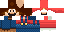 Minecraft skin texture, 64x32 legacy pixels