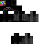 Black gray Minecraft skin texture, 64x64 pixels