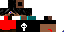 Minecraft skin texture, 64x32 legacy pixels