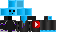Minecraft skin texture, 64x32 legacy pixels