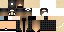 Minecraft skin texture, 64x32 legacy pixels