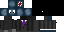 Minecraft skin texture, 64x32 legacy pixels