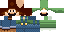 Blue Minecraft skin texture, 64x32 legacy pixels