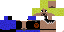 Minecraft skin texture, 64x32 legacy pixels