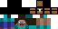 Minecraft skin texture, 64x32 legacy pixels