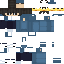 Blue Minecraft skin texture, 64x64 pixels