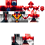Minecraft skin texture, 64x64 pixels