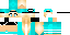 Minecraft skin texture, 64x32 legacy pixels
