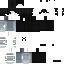 Black Minecraft skin texture, 64x64 pixels