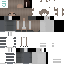 Gray Minecraft skin texture, 64x64 pixels