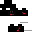 Black Minecraft skin texture, 64x64 pixels